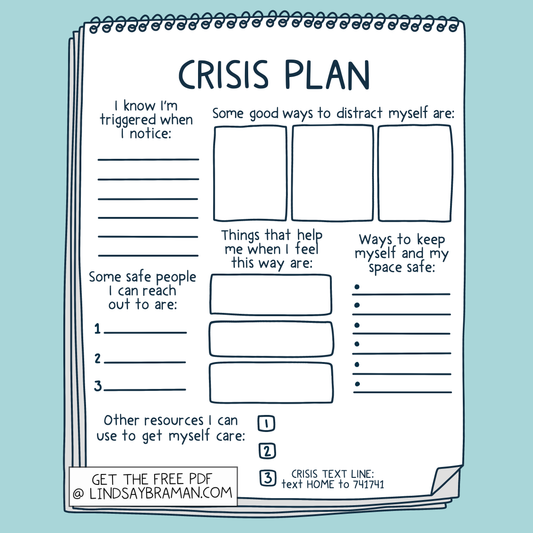 Printable PDF Download: Creating a Crisis Plan | A Printable Worksheet for Safety Planning