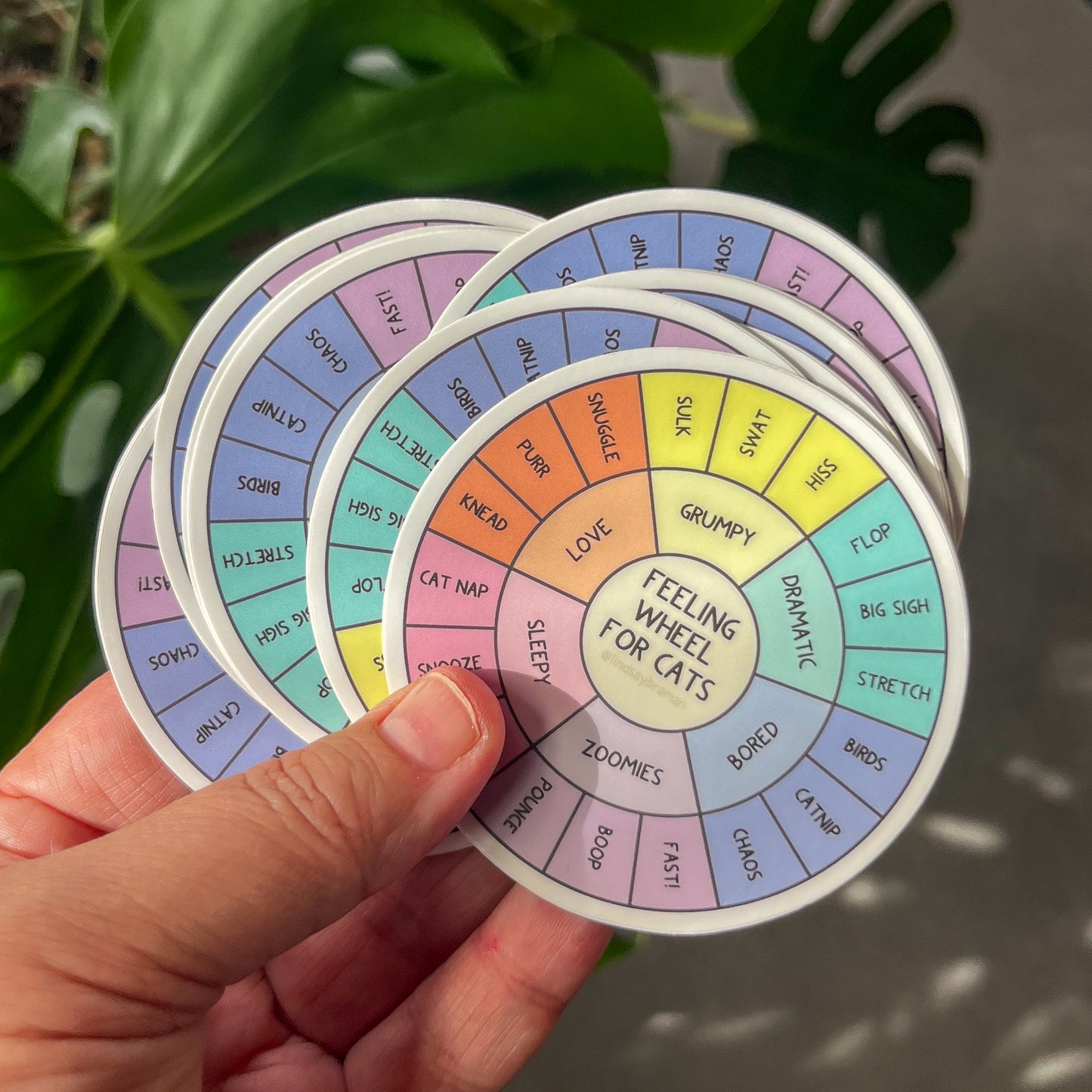 Mental Health Stickers: Feeling Wheel for Cats | Felines Have Feelings, Too