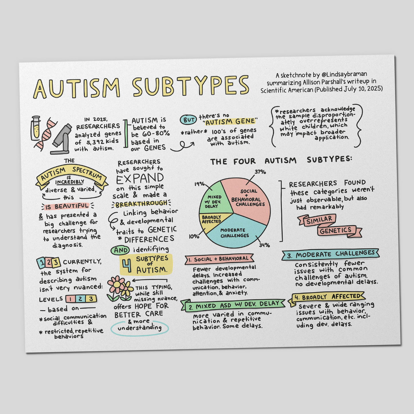 Printable PDF Download: Autism Subtypes | Sketchnote