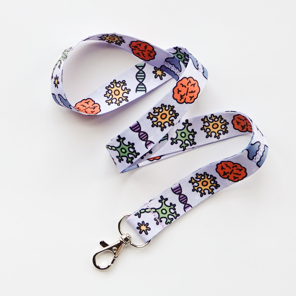 Lanyard: Neurobiology Design | Neurons, Synapses, Brain Science Art