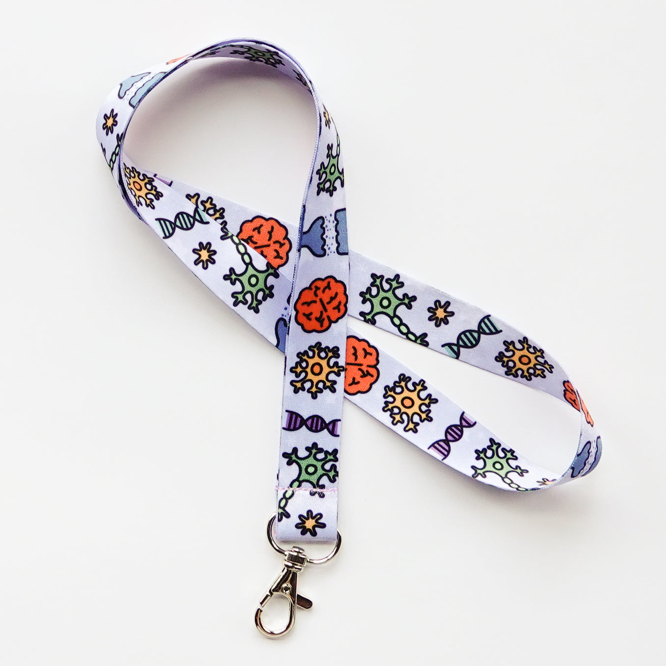 Lanyard: Neurobiology Design | Neurons, Synapses, Brain Science Art