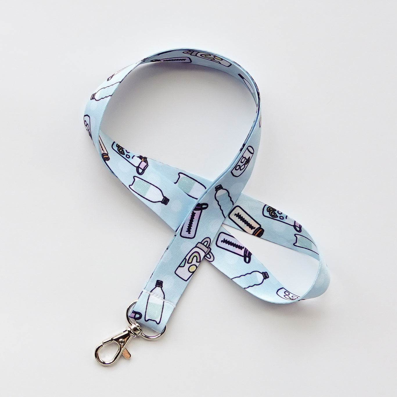 Lanyard: Super Hydrated Water Theme | Bottles, Ice Water, Sparkling Drink Art