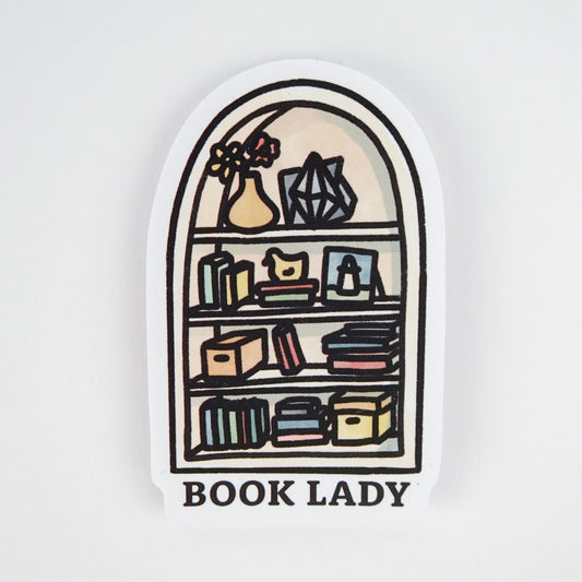 Sticker: Book Lady - Bibliophile Decal