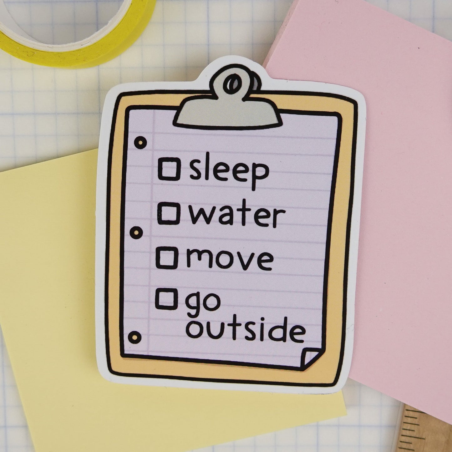 Sticker: Self Care Essentials Checklist