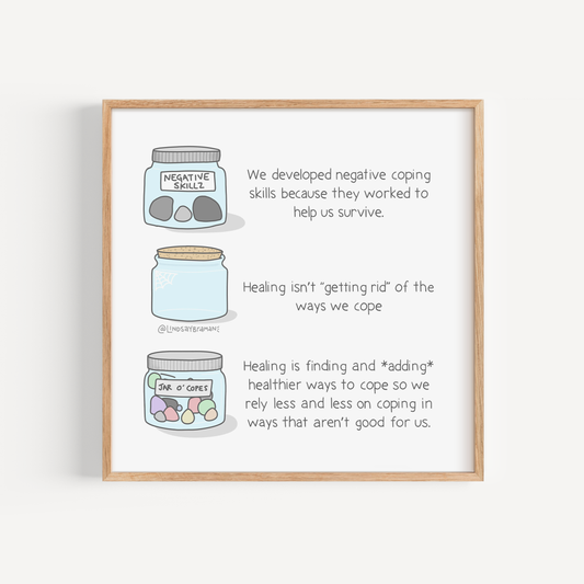 Art Print: Positive and Negative Coping Skills