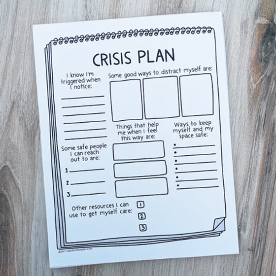 Printable PDF Download: Creating a Crisis Plan | A Printable Worksheet for Safety Planning