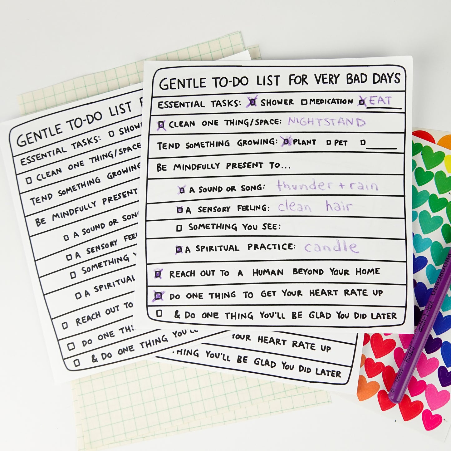 Tearaway Notepad: Gentle To-Do List for Very Bad Days