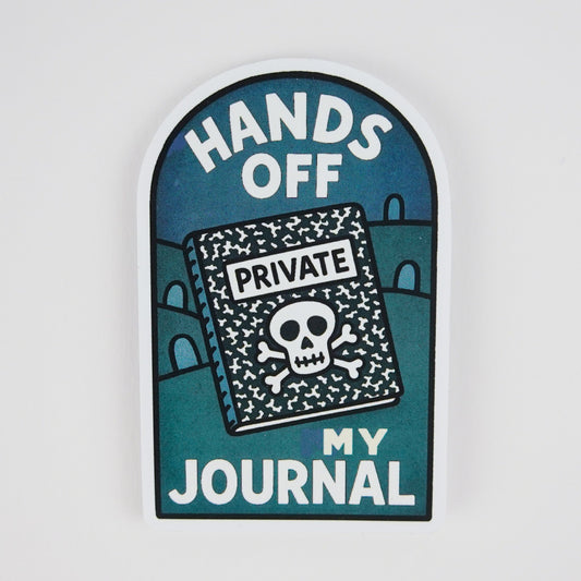 Sticker: Hands Off My Journal