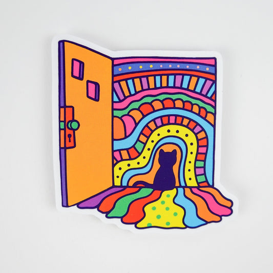 Sticker: Another Groovy Cat (Bright Edit)