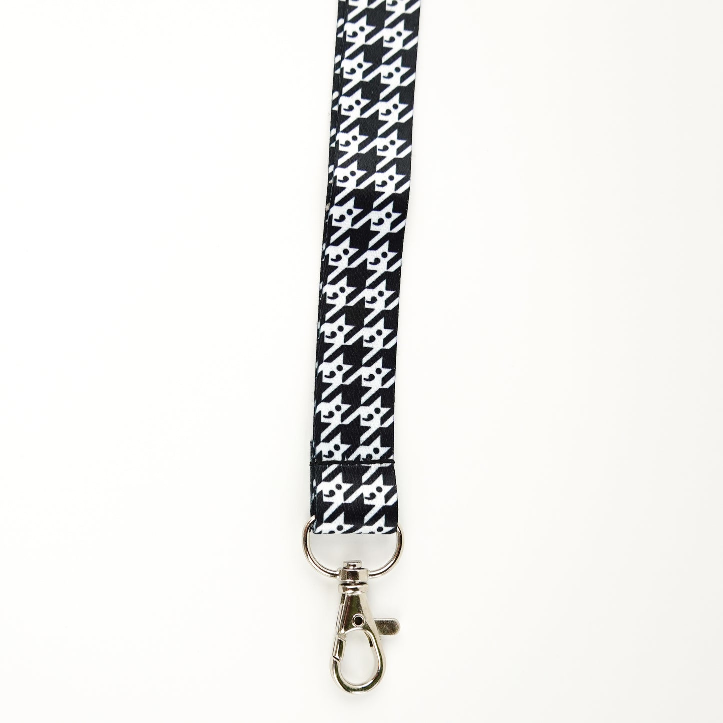 Lanyard: Semicolon Houndstooth – Badge Holder with Hidden Symbol for Mental Health Awareness, Resilience, and Advocacy