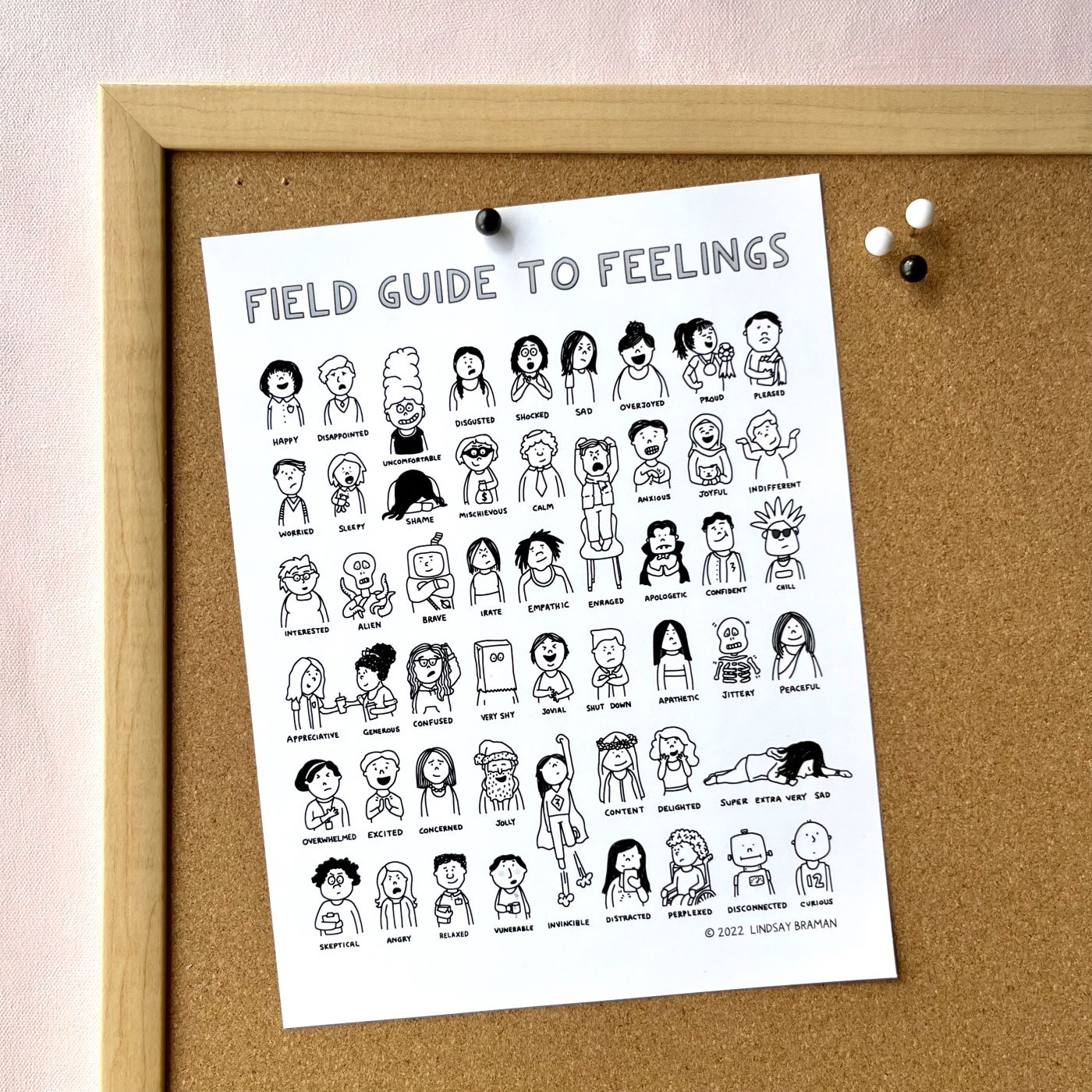 Printable PDF Download: Field Guide to Feelings | SEL Emotion Chart Illustration