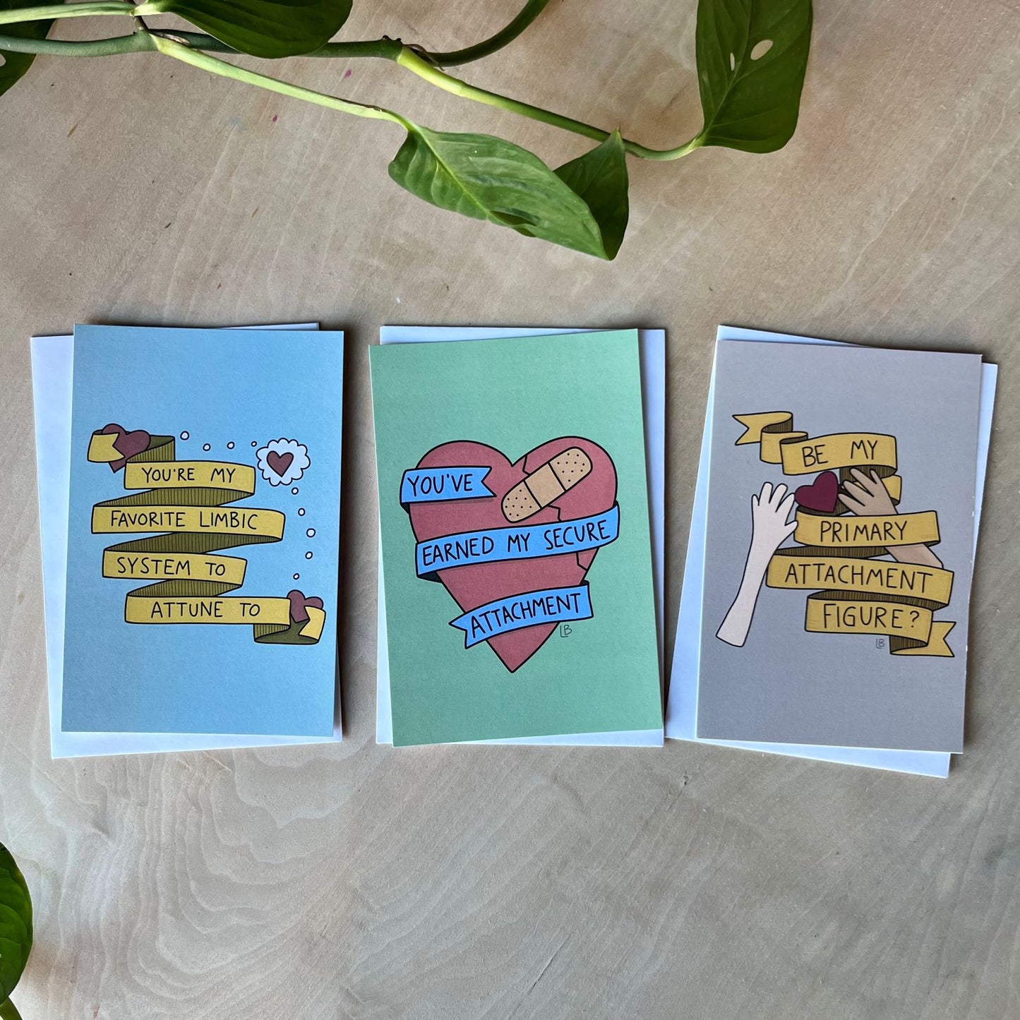 Greeting Card Set: 3 Pack of Psychology Valentines | Send Love in Style
