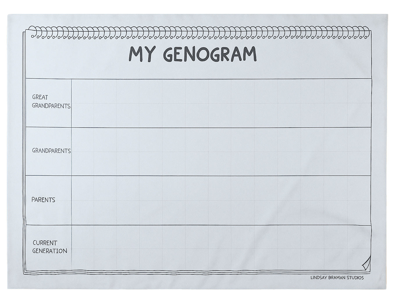 Genogram Play Mat for Child & Family Therapy