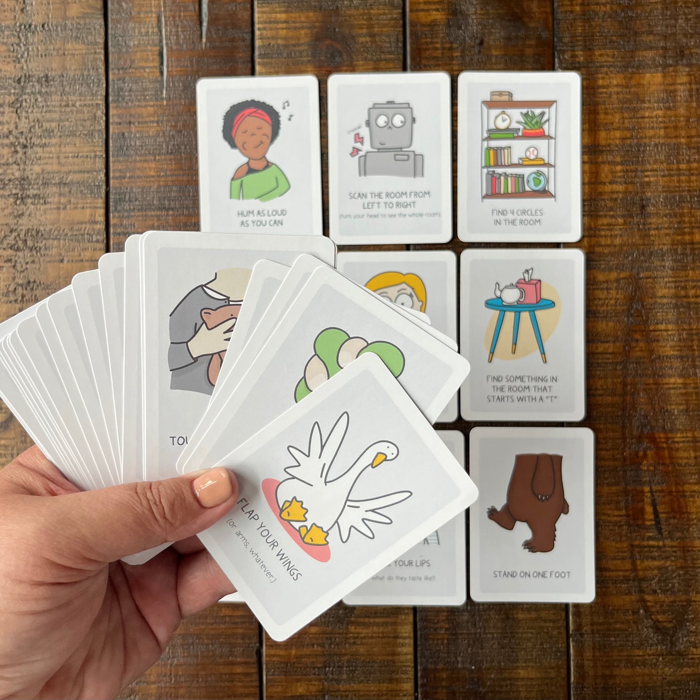 Counseling Tool: Mindful Grounding Cards | Printed Card Deck of Grounding Activities
