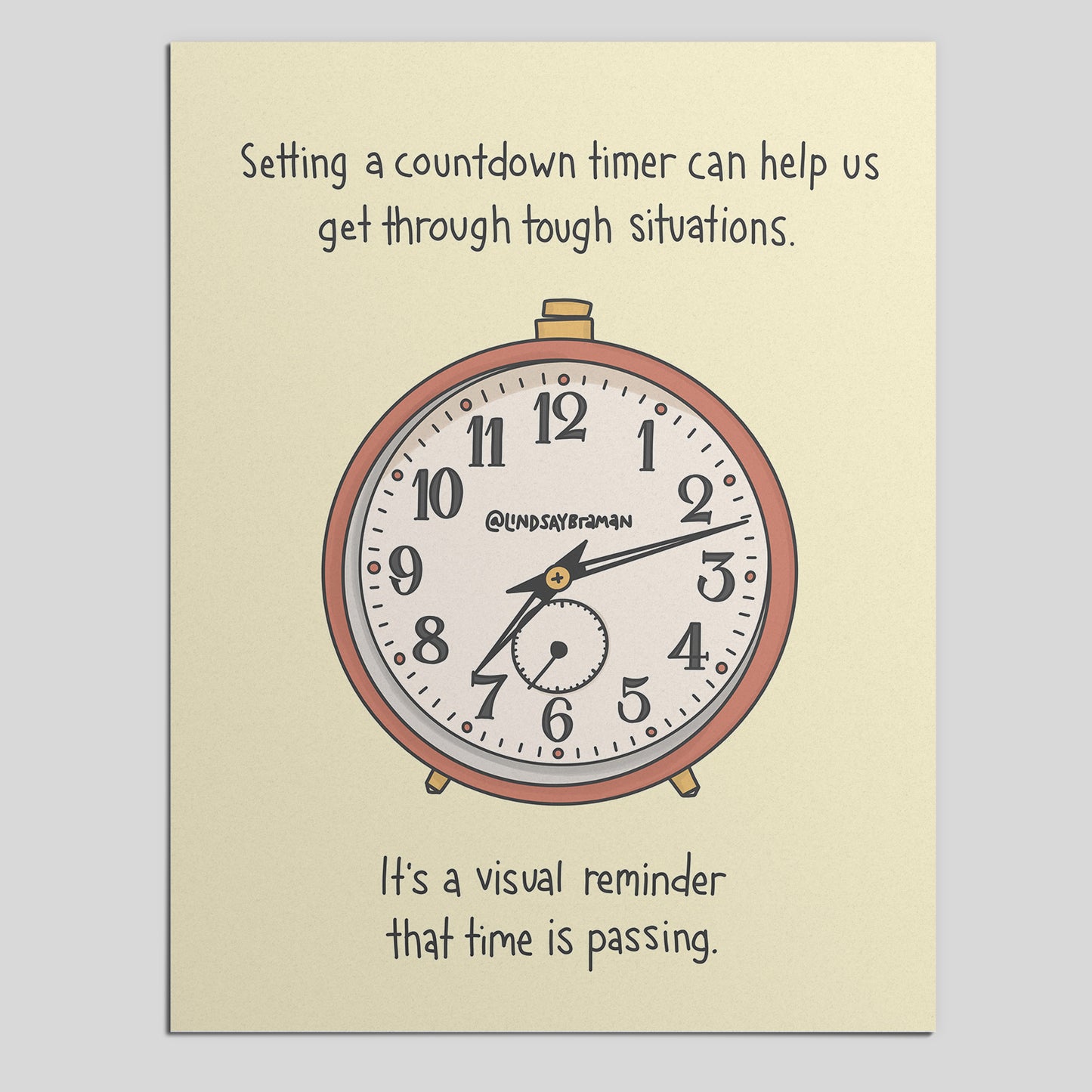 Printable PDF Download: Countdown Timer | A Visual Tool for Grounding