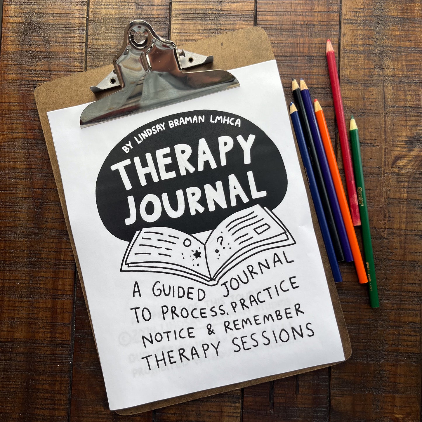 Printable PDF Download: Print-Your-Own Therapy Journal | A Guide for Processing Therapy Sessions