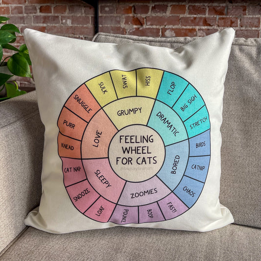 Pillowcase: Feelings Wheel for Cats | Just for Giggles!