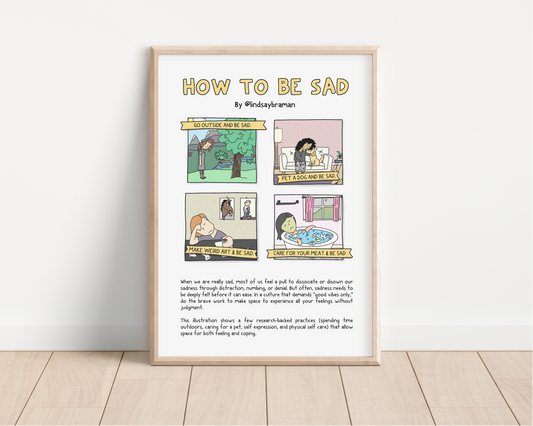 Art Print: How to Be Sad | Practices for Feeling & Coping