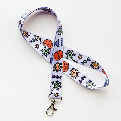 Lanyard: Neurobiology Design | Neurons, Synapses, Brain Science Art