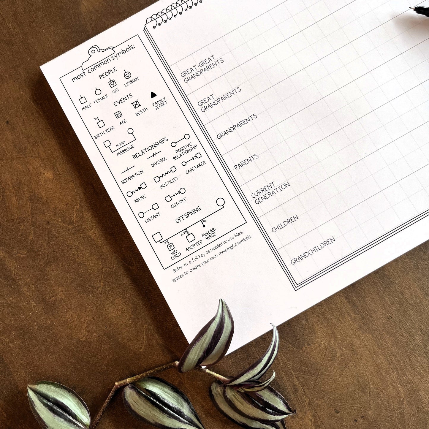 Counseling Tool: Genogram Template Tearaway Notepad | An Accessible Approach to Genograms