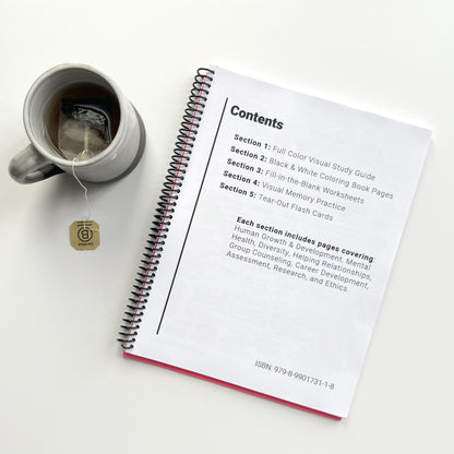 NCE Visual Study Guide & Activity Book: Spiral-Bound Test Prep for the National Counselor Exam