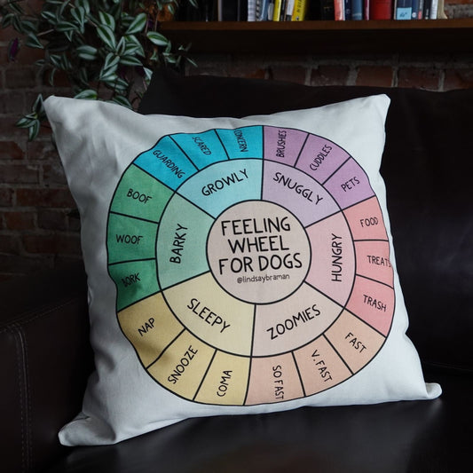 Pillowcase: Feelings Wheel for Dogs | Just for Giggles!