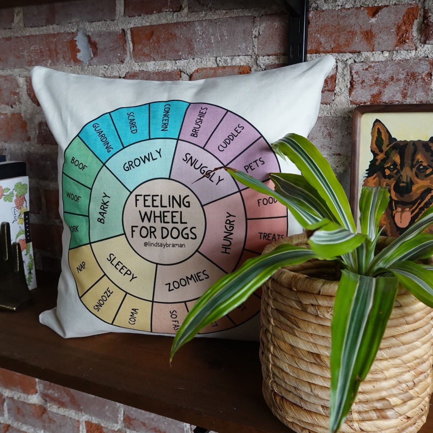 Pillowcase: Feelings Wheel for Dogs | Just for Giggles!