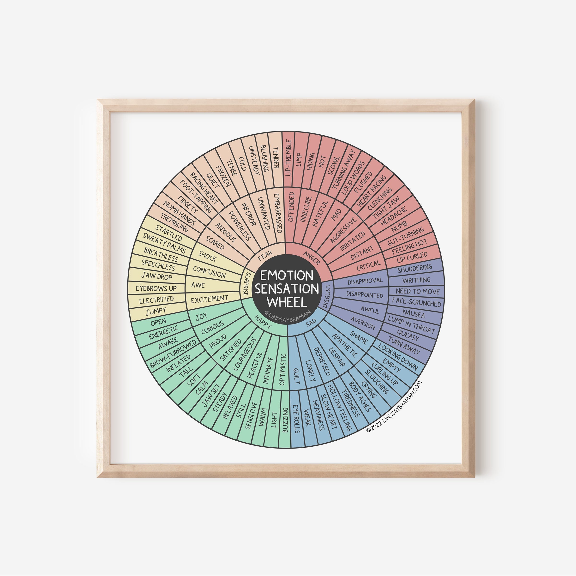 Art Print: Emotion Sensation Wheel (Accessible Version) – lindsaybraman