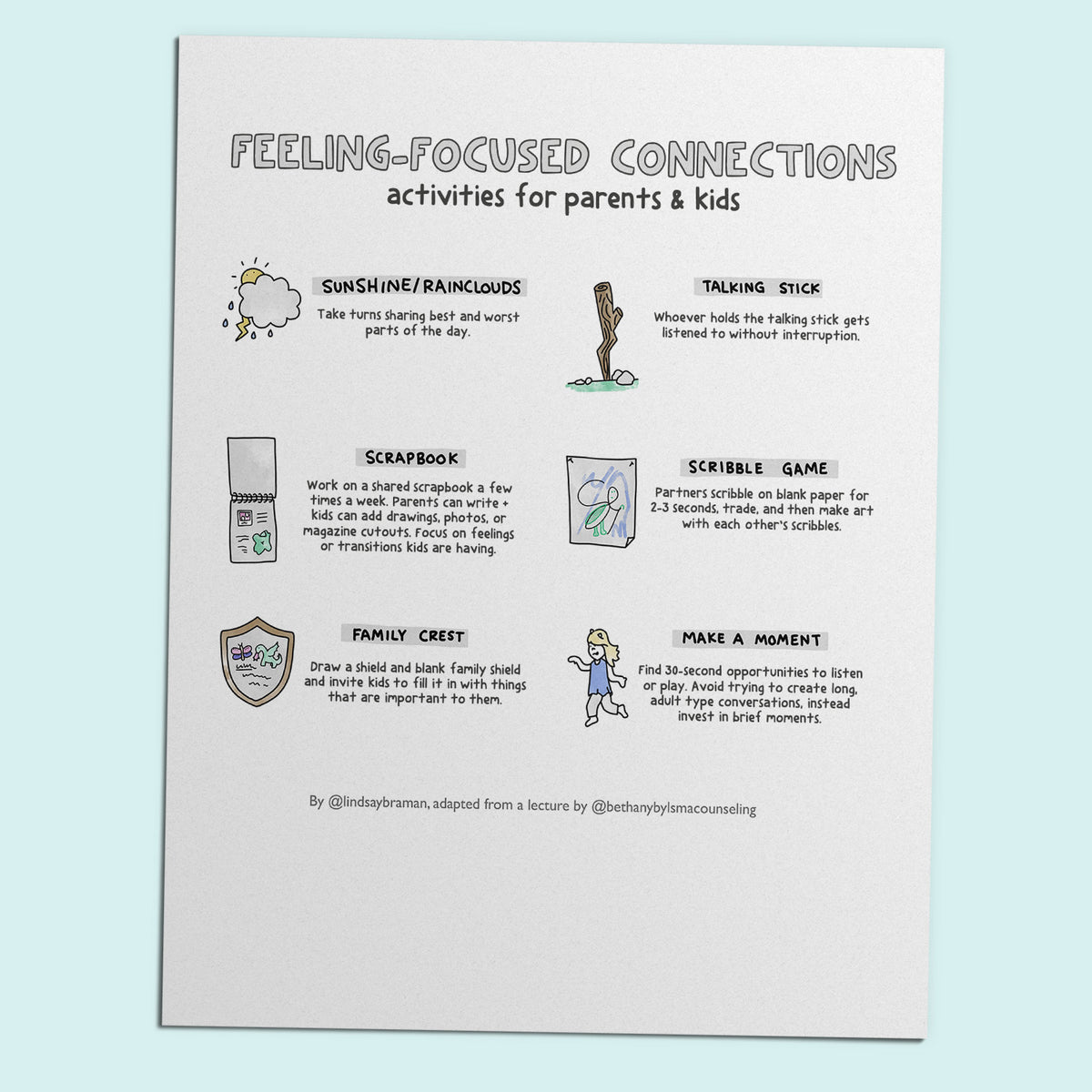 Printable PDF Download: Feeling-Focused Connections | Activities for C ...