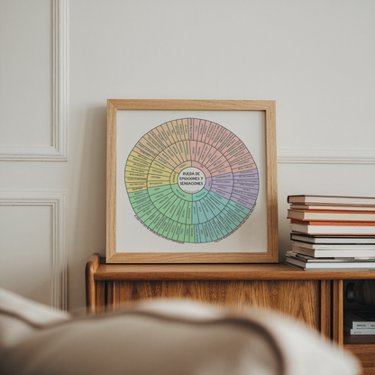 Art Print: Emotion Sensation Feeling Wheel | Spanish Version