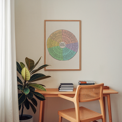 Poster: Emotion Sensation Feeling Wheel | Spanish Version