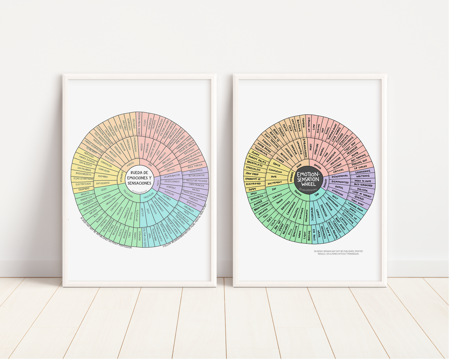 Poster: Emotion Sensation Feeling Wheel