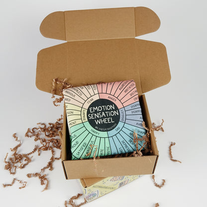 Two-Sided Pillowcase: Emotion Sensation Feeling Wheel & Emotion Behavior Wheel | Resource for Home or Office