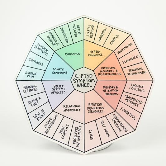 C-PTSD Symptom Wheel | 7" Rigid Acrylic Disk