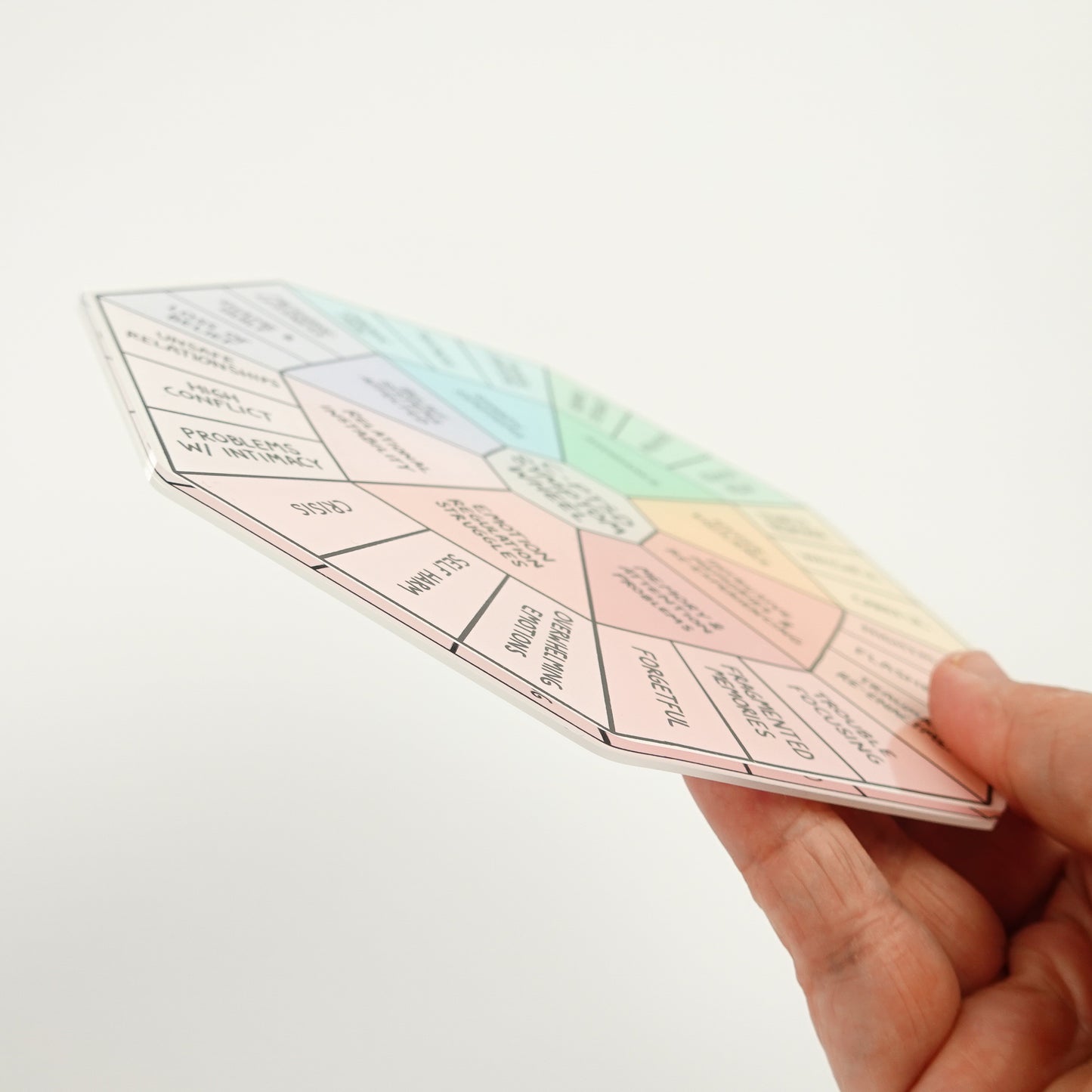 C-PTSD Symptom Wheel | 7" Rigid Acrylic Disk