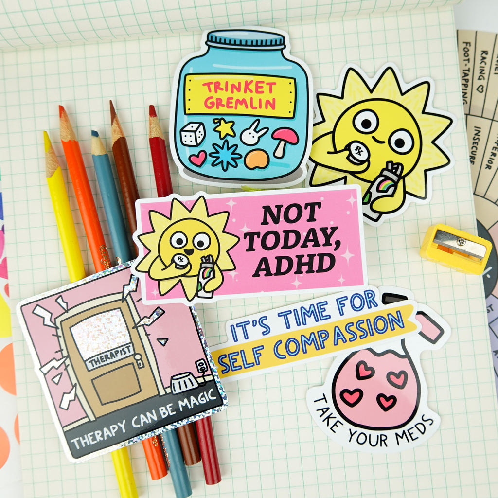 Mental Health Stickers for Therapy Humor, Recovery, & Advocacy ...