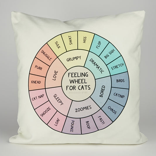 Pillowcase: Feelings Wheel for Cats | Just for Giggles!