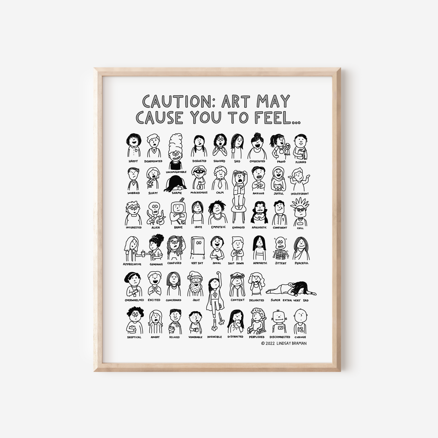 Art Print: Caution: Art May Cause You to Feel