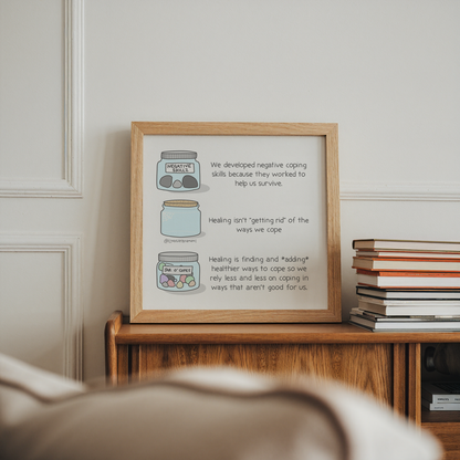 Art Print: Positive and Negative Coping Skills