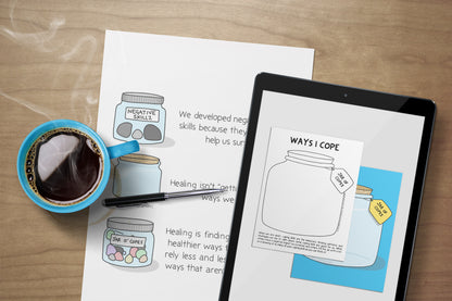 Printable PDF Download: Positive and Negative Coping Skills | Activity Worksheet for Developing Coping Skills