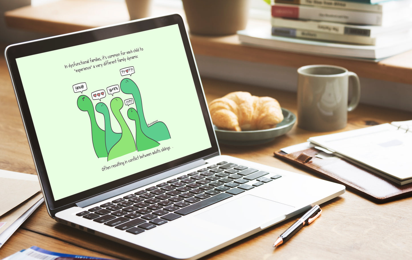 Printable PDF Download: Dysfunctional Dinosaurs | A Doodle About Family Dynamics and Adult Sibling Conflicts