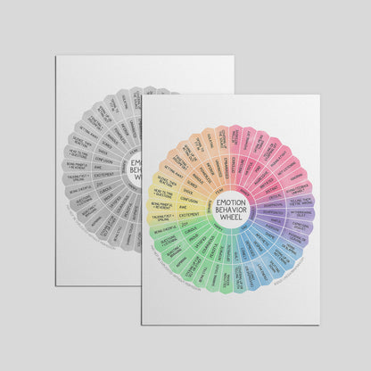 Printable PDF Download: Emotion Behavior Wheel | SEL Educational Resource