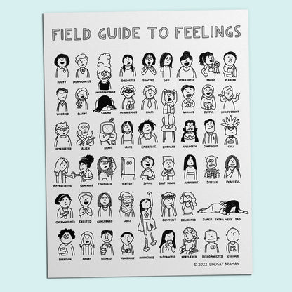 Printable PDF Download: Field Guide to Feelings | SEL Emotion Chart Illustration