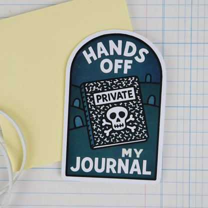 Sticker: Hands Off My Journal