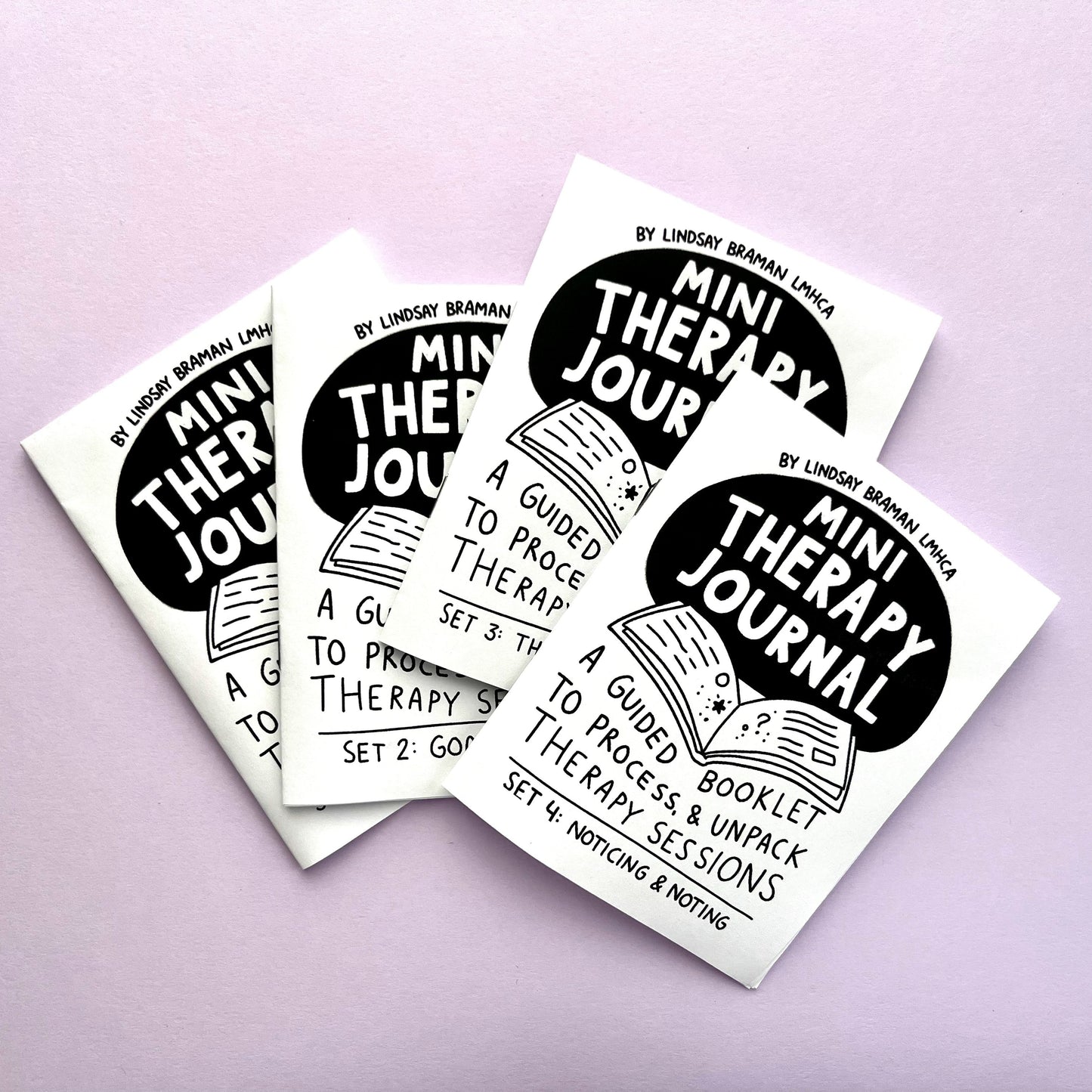 Printable PDF Download: School Counseling Print + Fold Mini-Therapy Journal Bundle