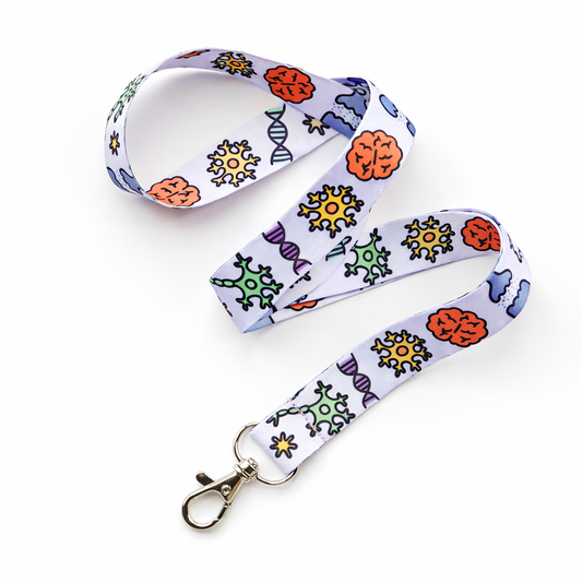Lanyard: Neurobiology Design | Neurons, Synapses, Brain Science Art