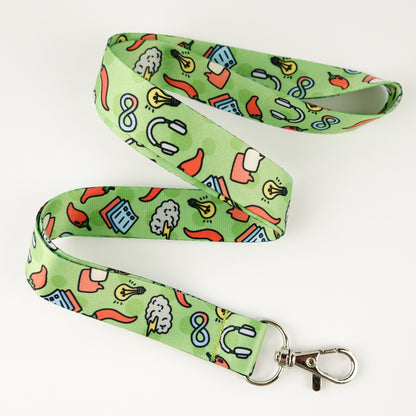 Lanyard: Neurospicy Green Badge Holder –ADHD, Autism, and Neurodiversity Advocacy