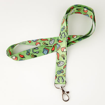 Lanyard: Neurospicy Green Badge Holder –ADHD, Autism, and Neurodiversity Advocacy