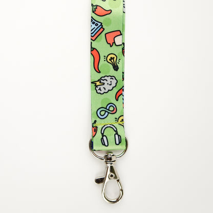 Lanyard: Neurospicy Green Badge Holder –ADHD, Autism, and Neurodiversity Advocacy