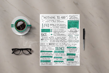 Printable PDF Download: Anti-Racism Sketchnote (Free) | Nothing To Add